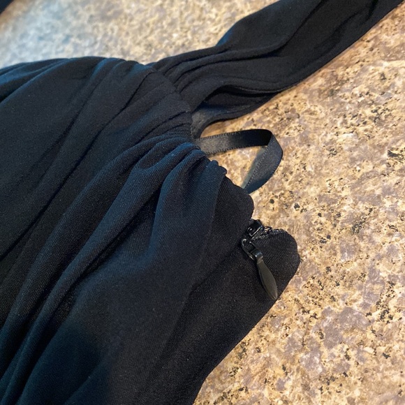 Tahari Black Lined Cocktail Dress 2 - Picture 3 of 15